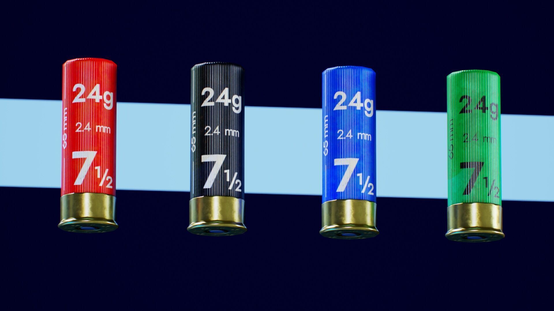 Double Stack Pics Saiga 8 - 20 Bullets Low-poly 3D model_11