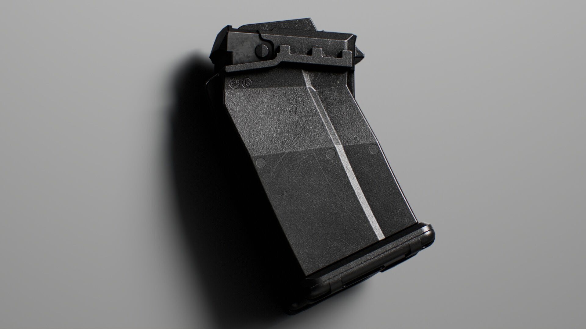 Double Stack Pics Saiga 8 - 20 Bullets Low-poly 3D model_10