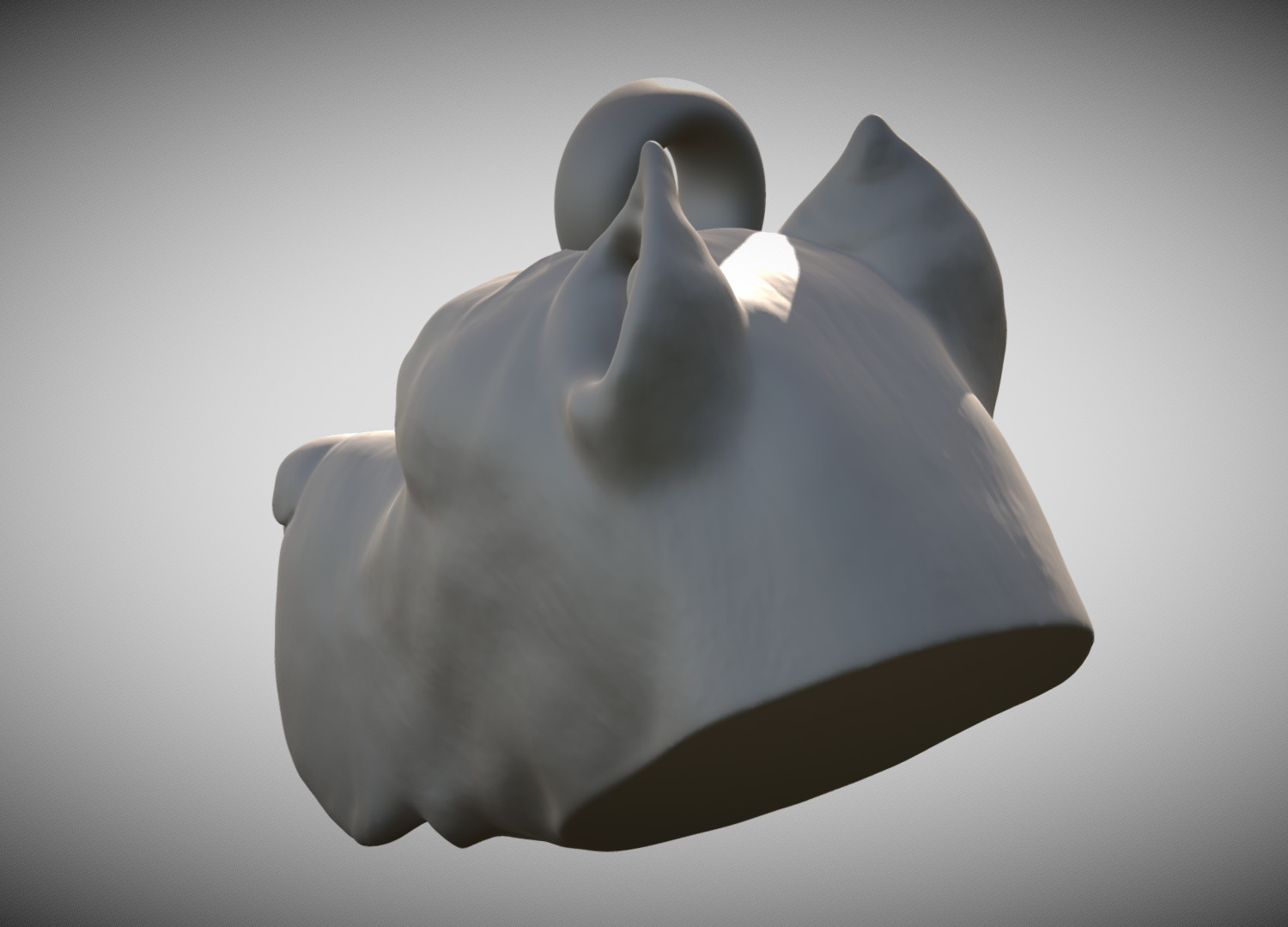 Cane Corso dog head key ring for 3D printing 3D print model_4