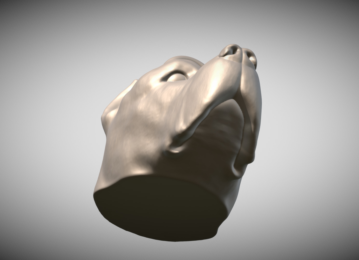 Cane Corso dog head key ring for 3D printing 3D print model_10