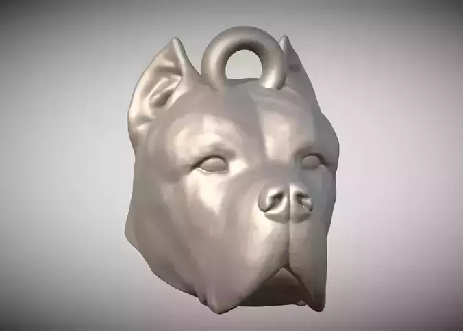 Cane Corso dog head key ring for 3D printing 3D print model