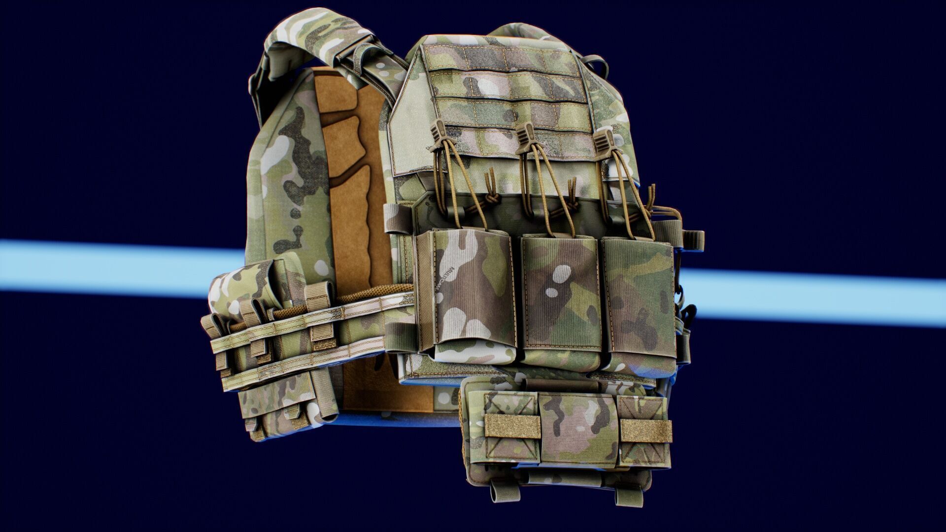 Thorax Plate Carriers Low-poly 3D model_1
