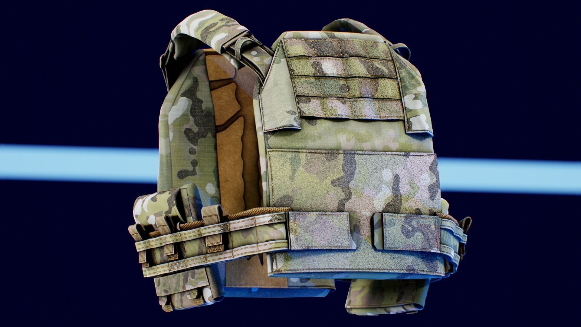 Thorax Plate Carriers Low-poly 3D model_9