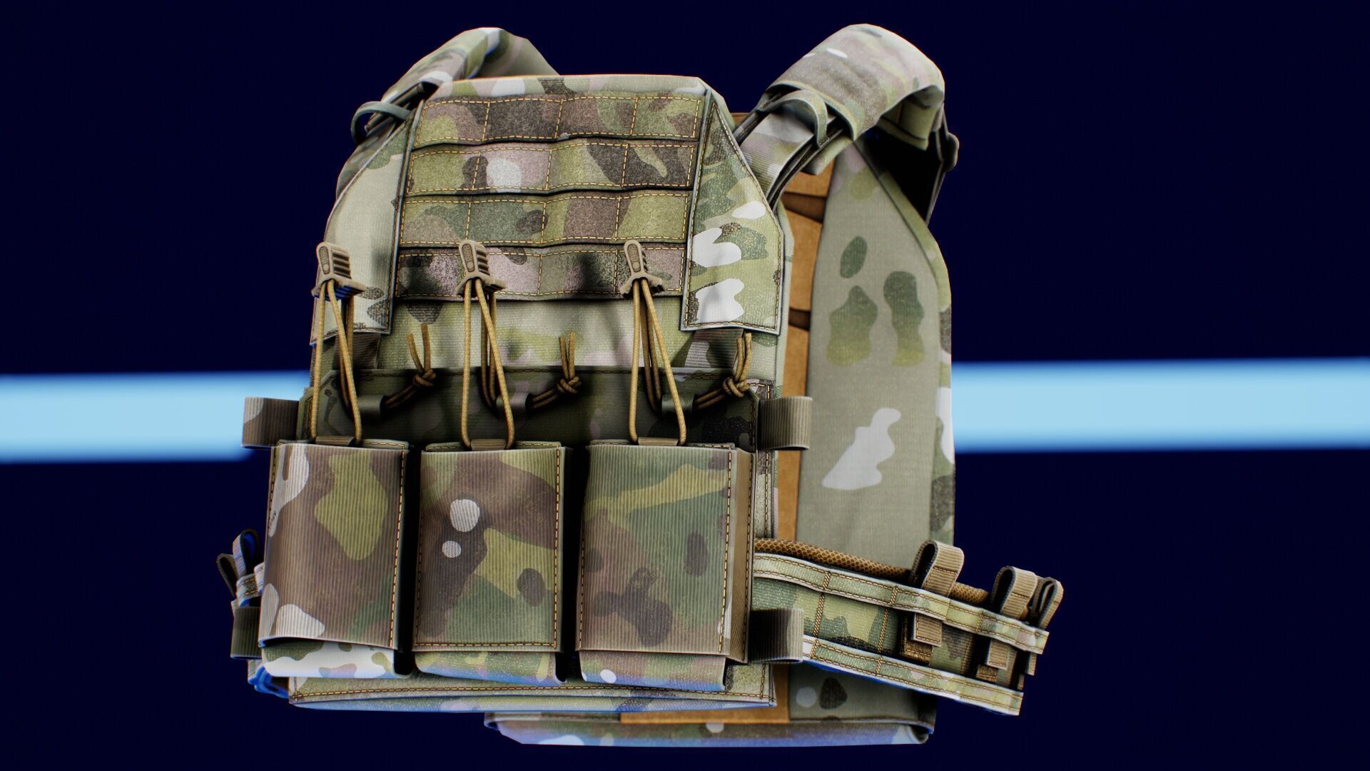 Thorax Plate Carriers Low-poly 3D model_7