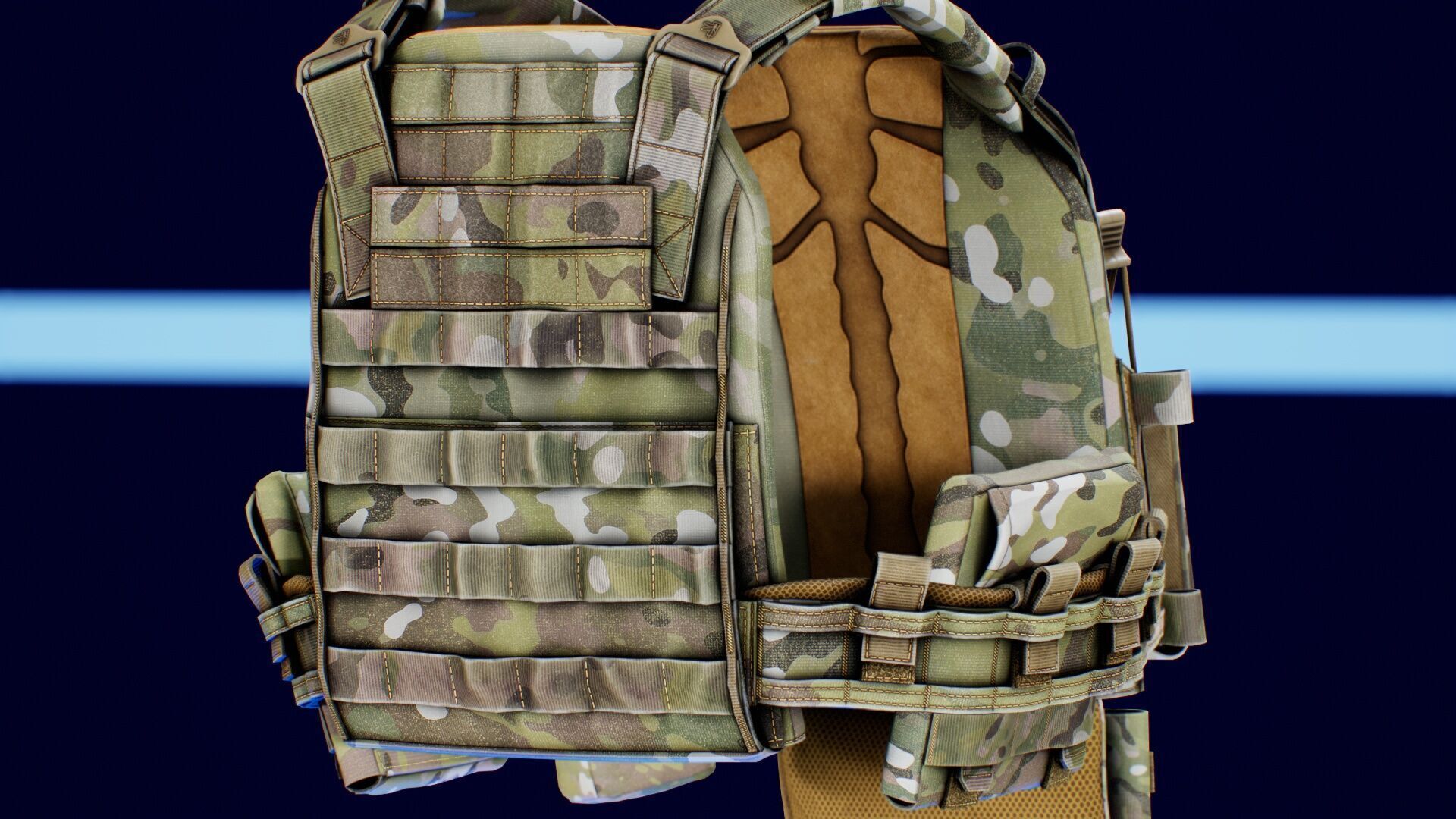 Thorax Plate Carriers Low-poly 3D model_13