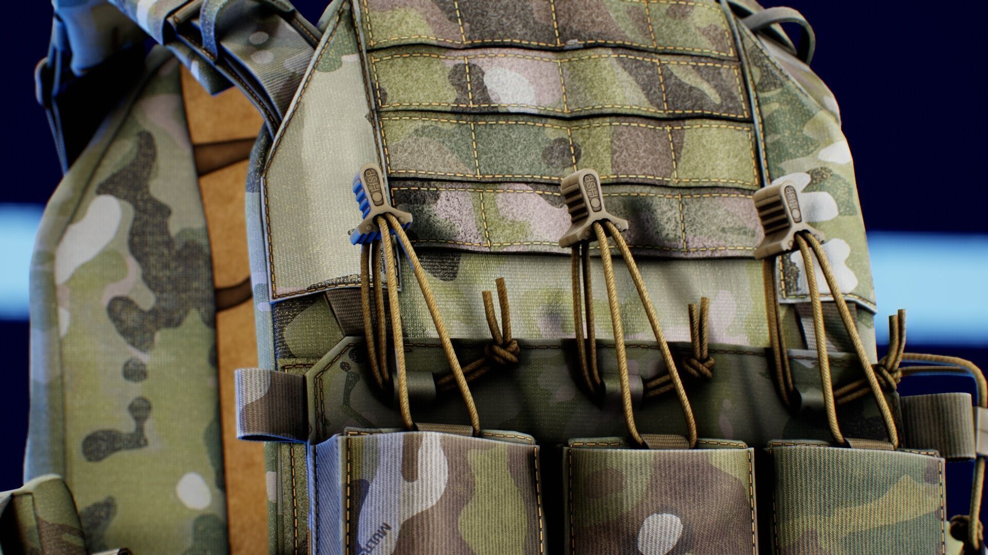 Thorax Plate Carriers Low-poly 3D model_4