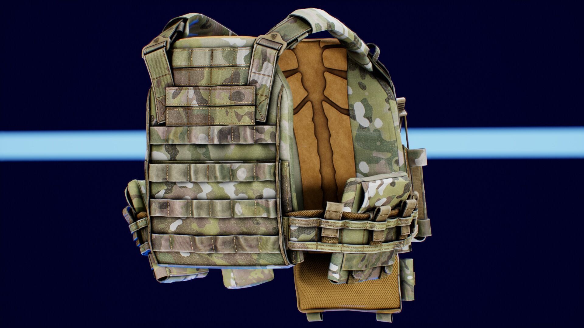 Thorax Plate Carriers Low-poly 3D model_14