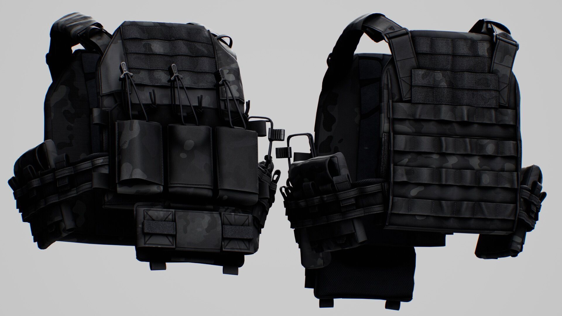 Thorax Plate Carriers Low-poly 3D model_33