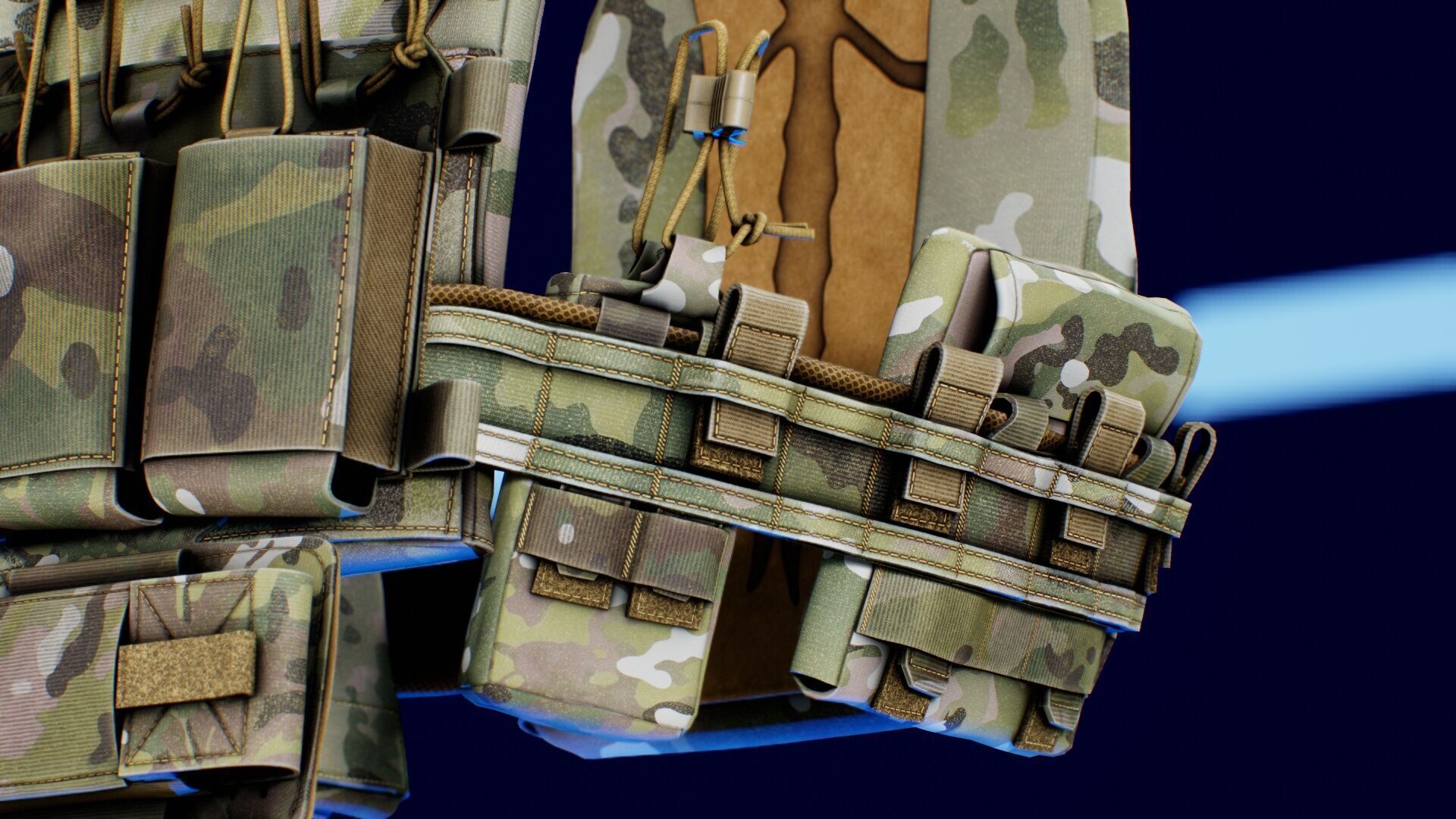 Thorax Plate Carriers Low-poly 3D model_2