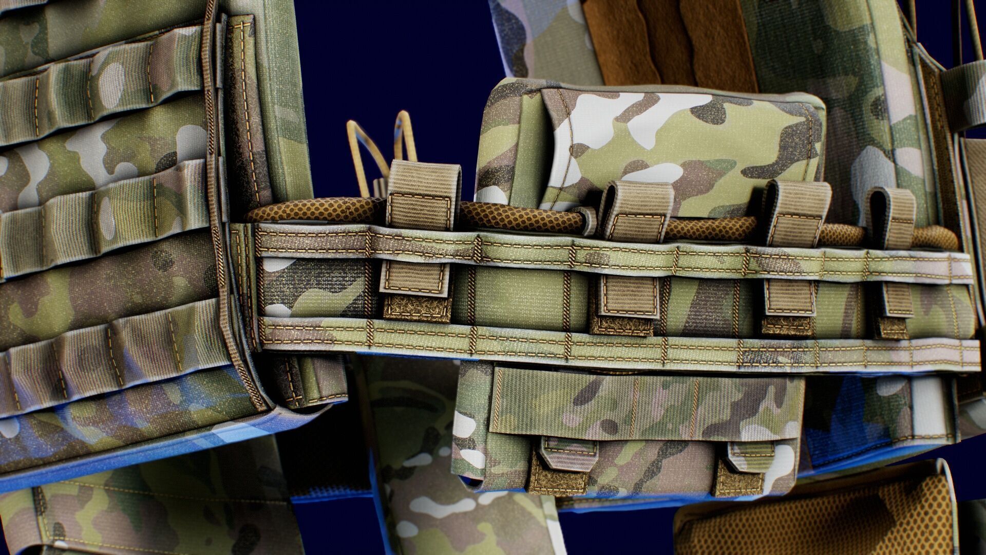 Thorax Plate Carriers Low-poly 3D model_16