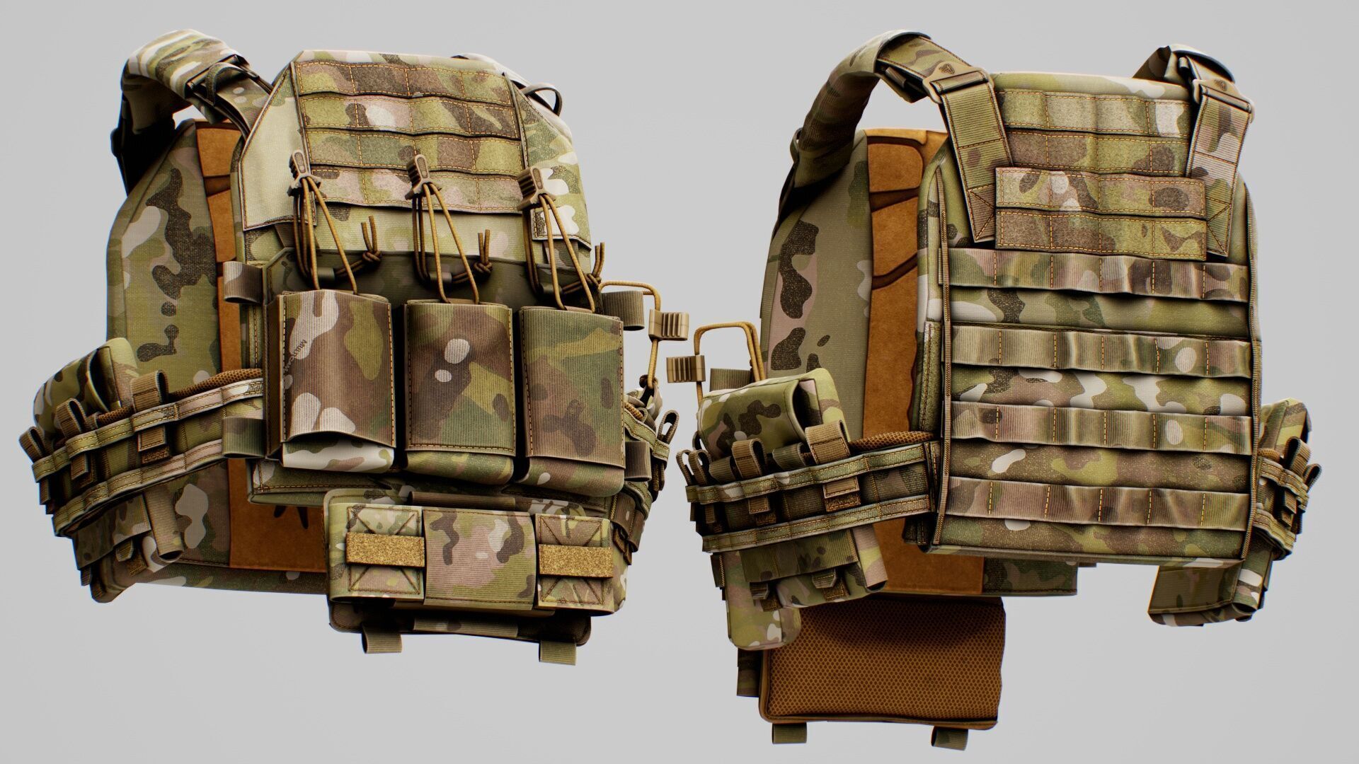 Thorax Plate Carriers Low-poly 3D model_29