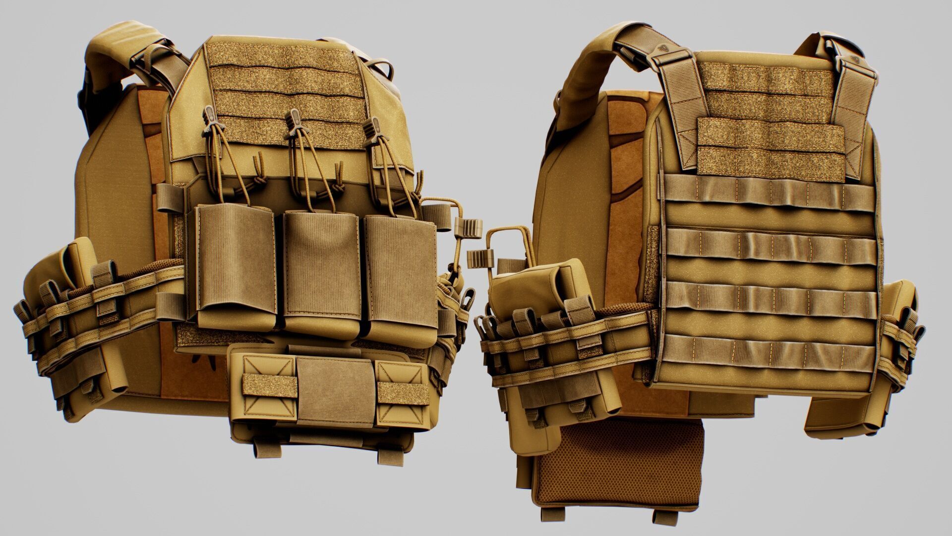 Thorax Plate Carriers Low-poly 3D model_32