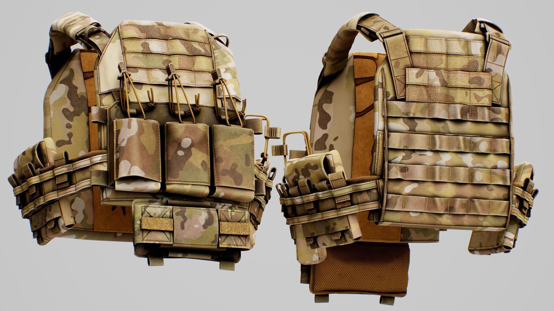 Thorax Plate Carriers Low-poly 3D model_30