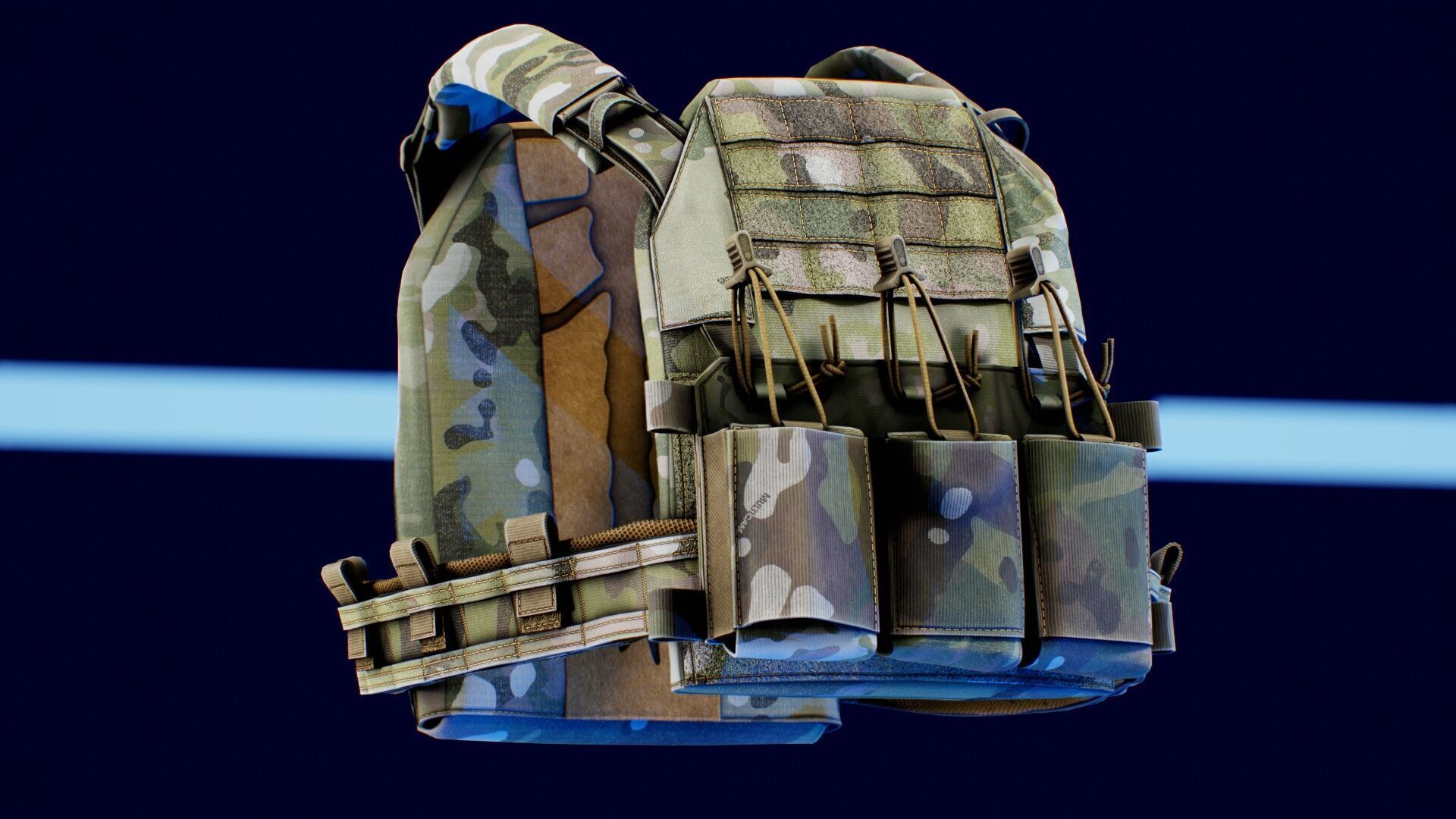 Thorax Plate Carriers Low-poly 3D model_10