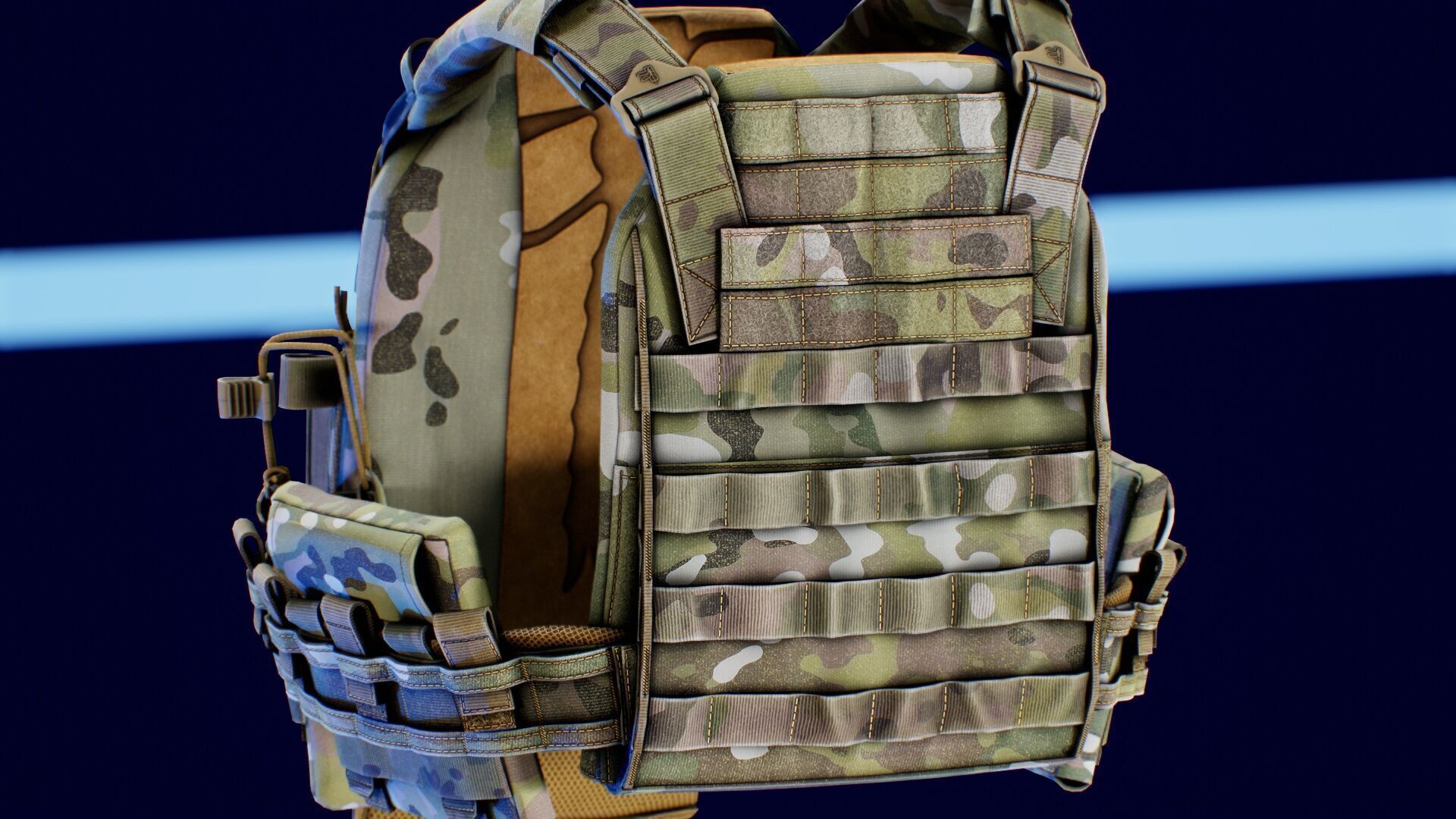 Thorax Plate Carriers Low-poly 3D model_12