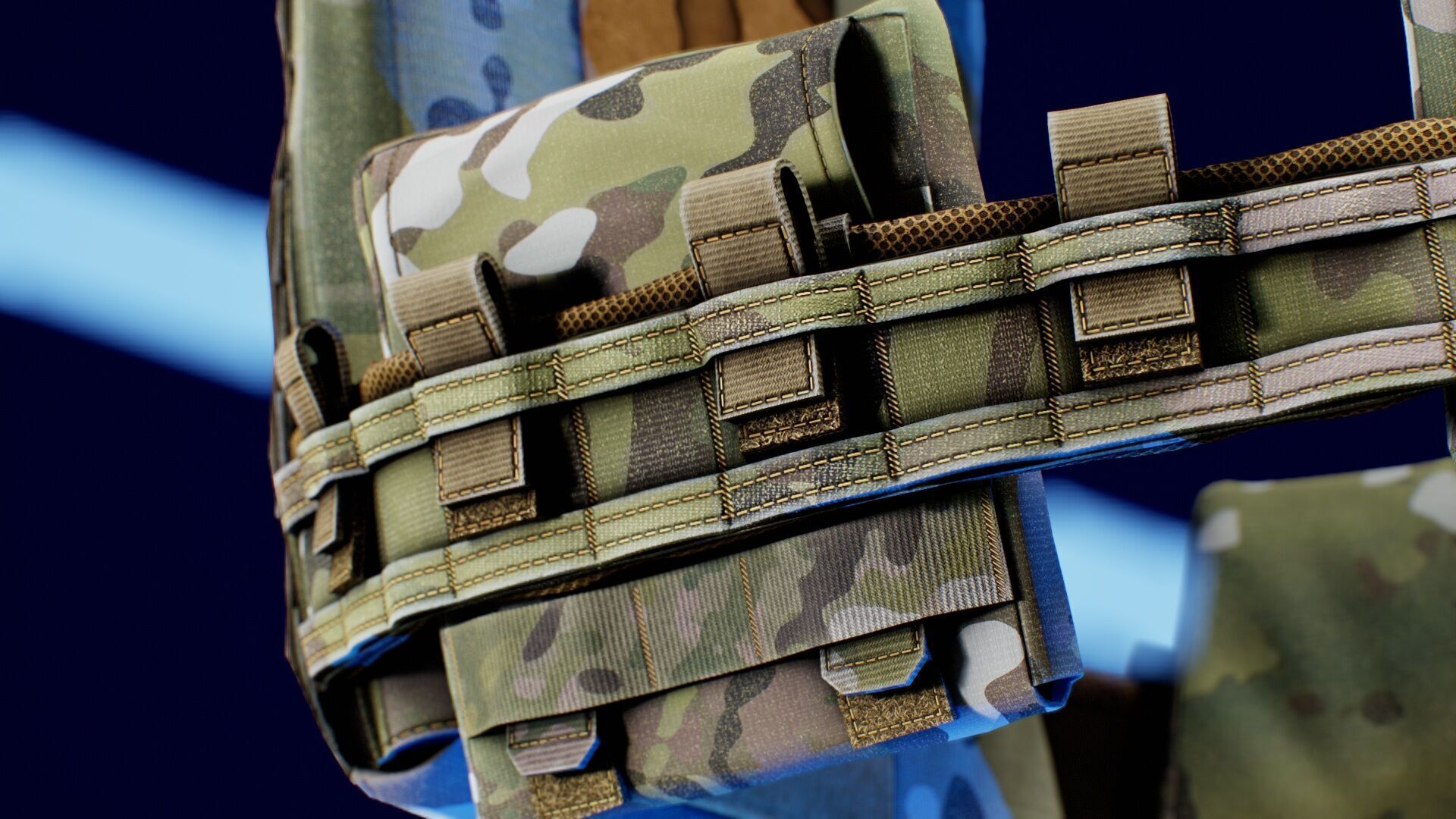 Thorax Plate Carriers Low-poly 3D model_5