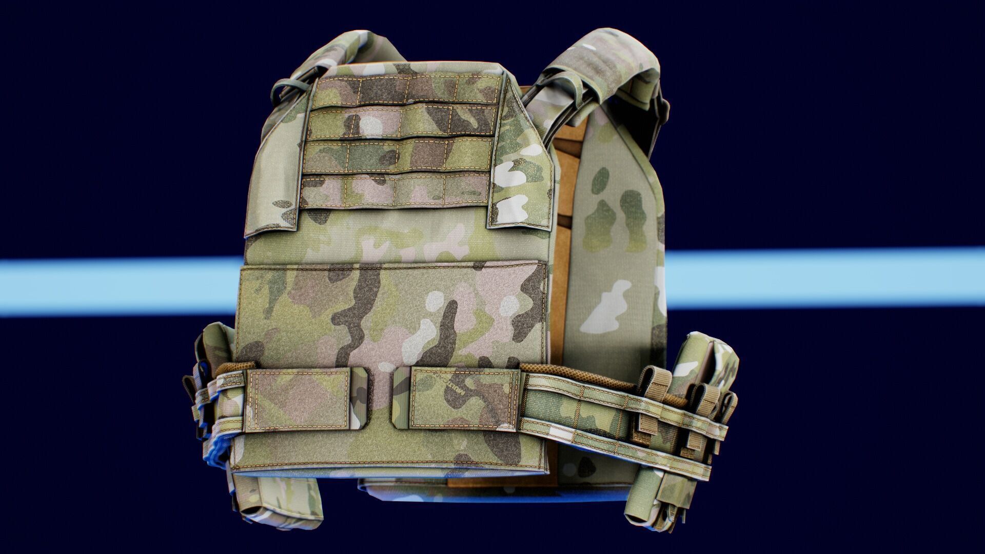 Thorax Plate Carriers Low-poly 3D model_8