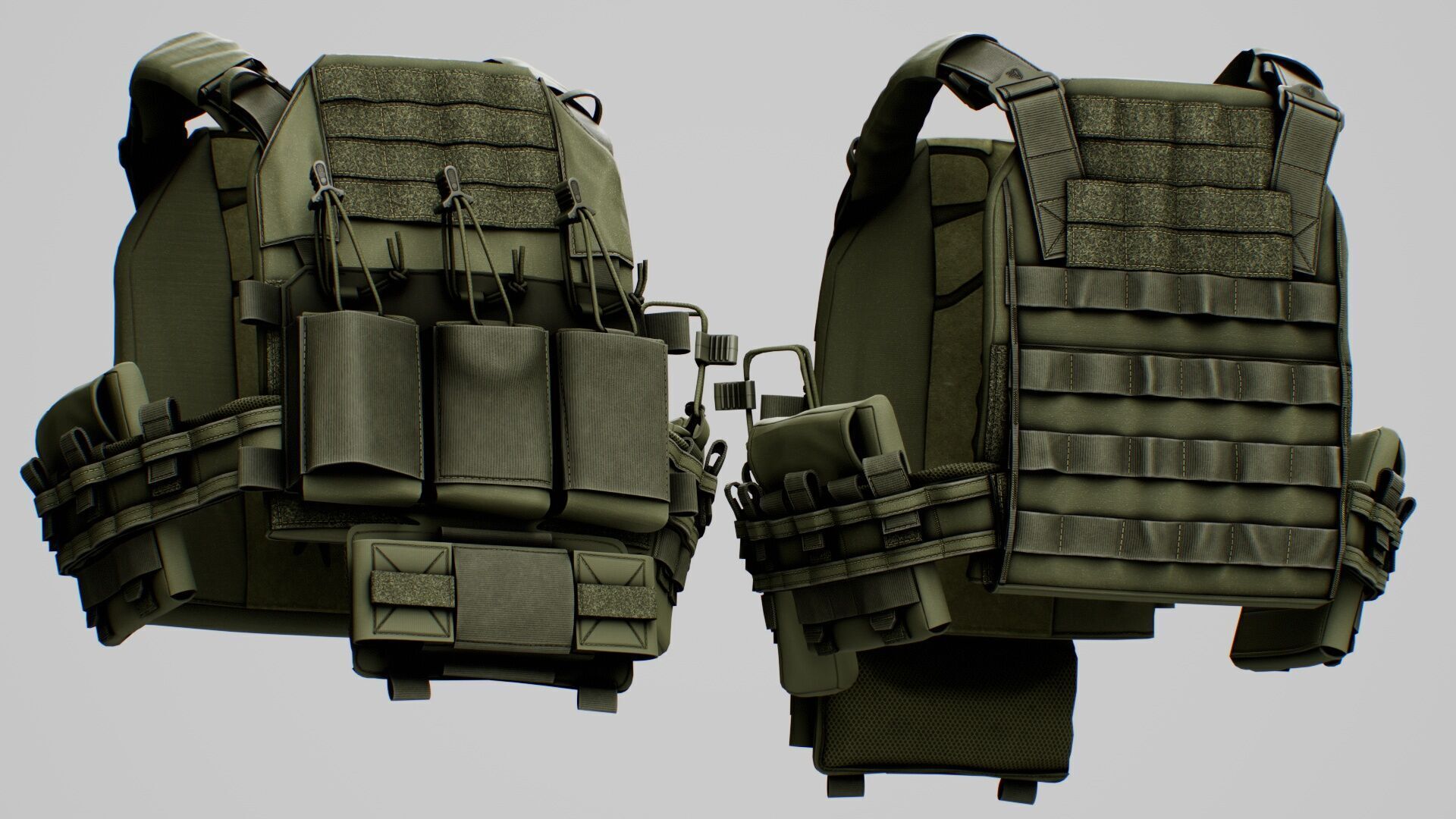 Thorax Plate Carriers Low-poly 3D model_34