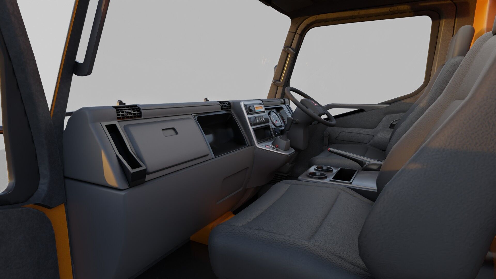 Mitsubishi fuso canter box truck 3D model_15