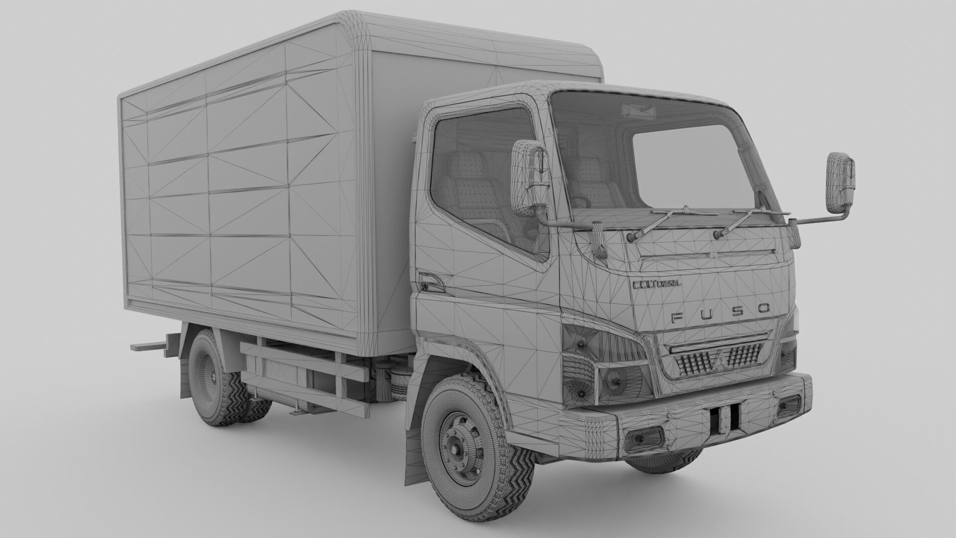 Mitsubishi fuso canter box truck 3D model_6