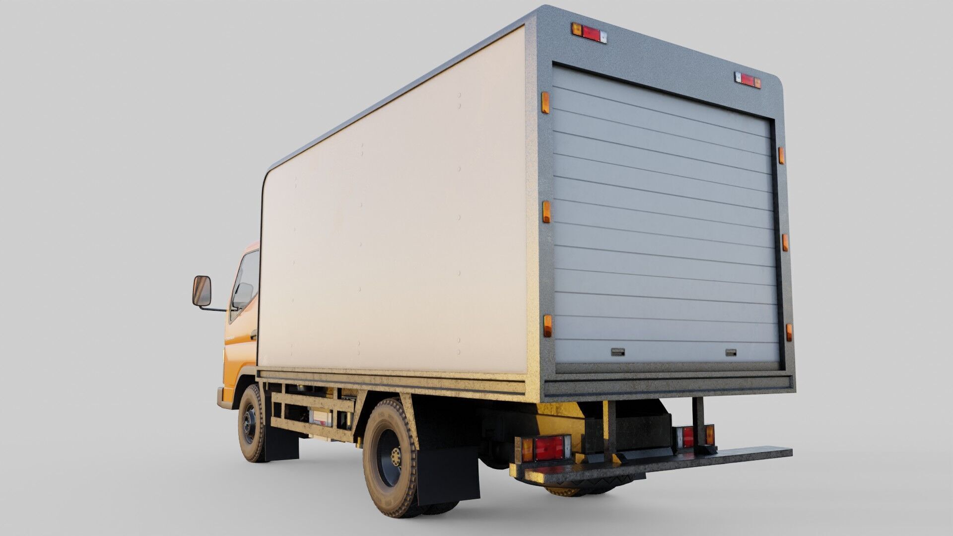 Mitsubishi fuso canter box truck 3D model_1