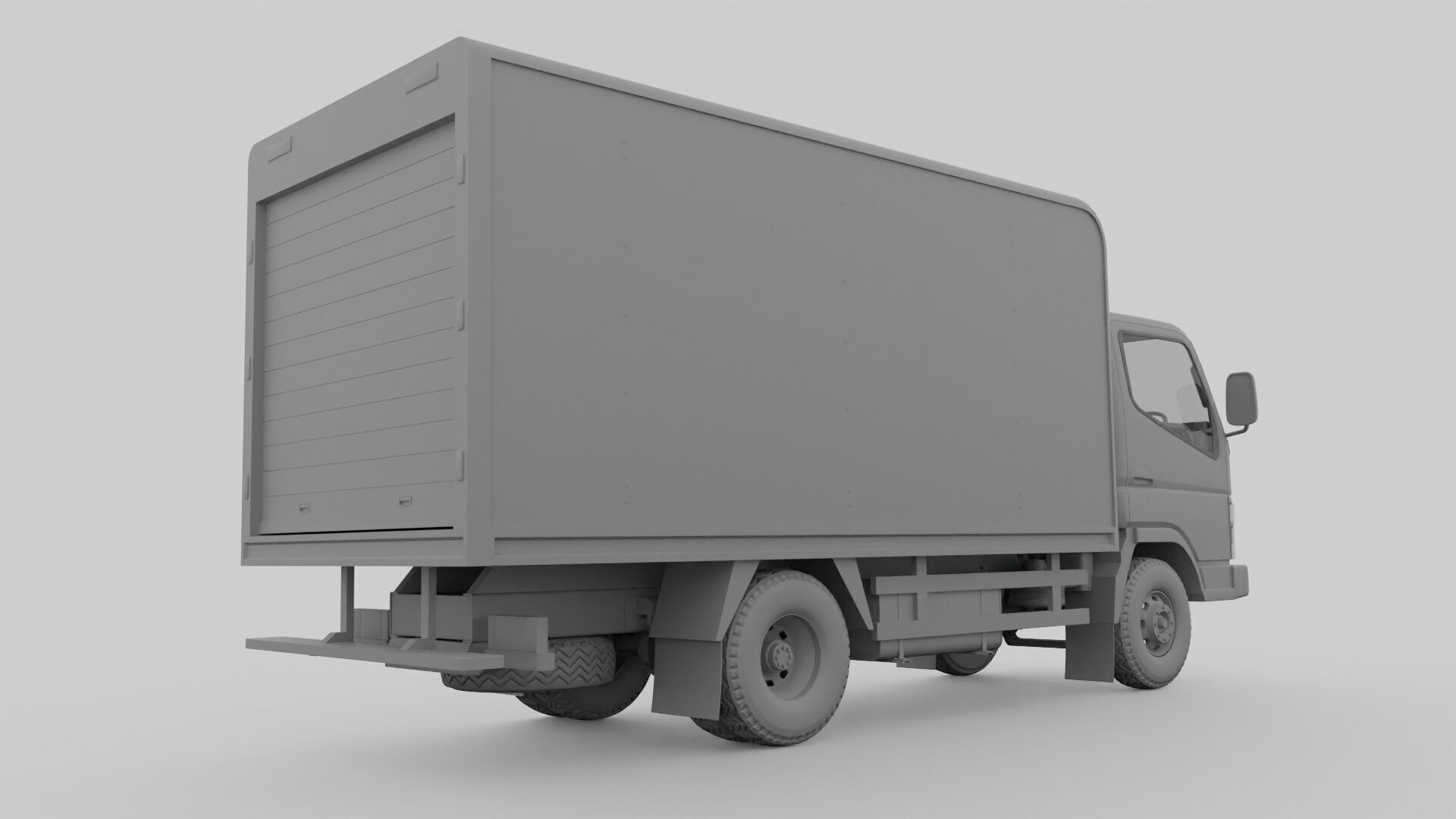 Mitsubishi fuso canter box truck 3D model_11