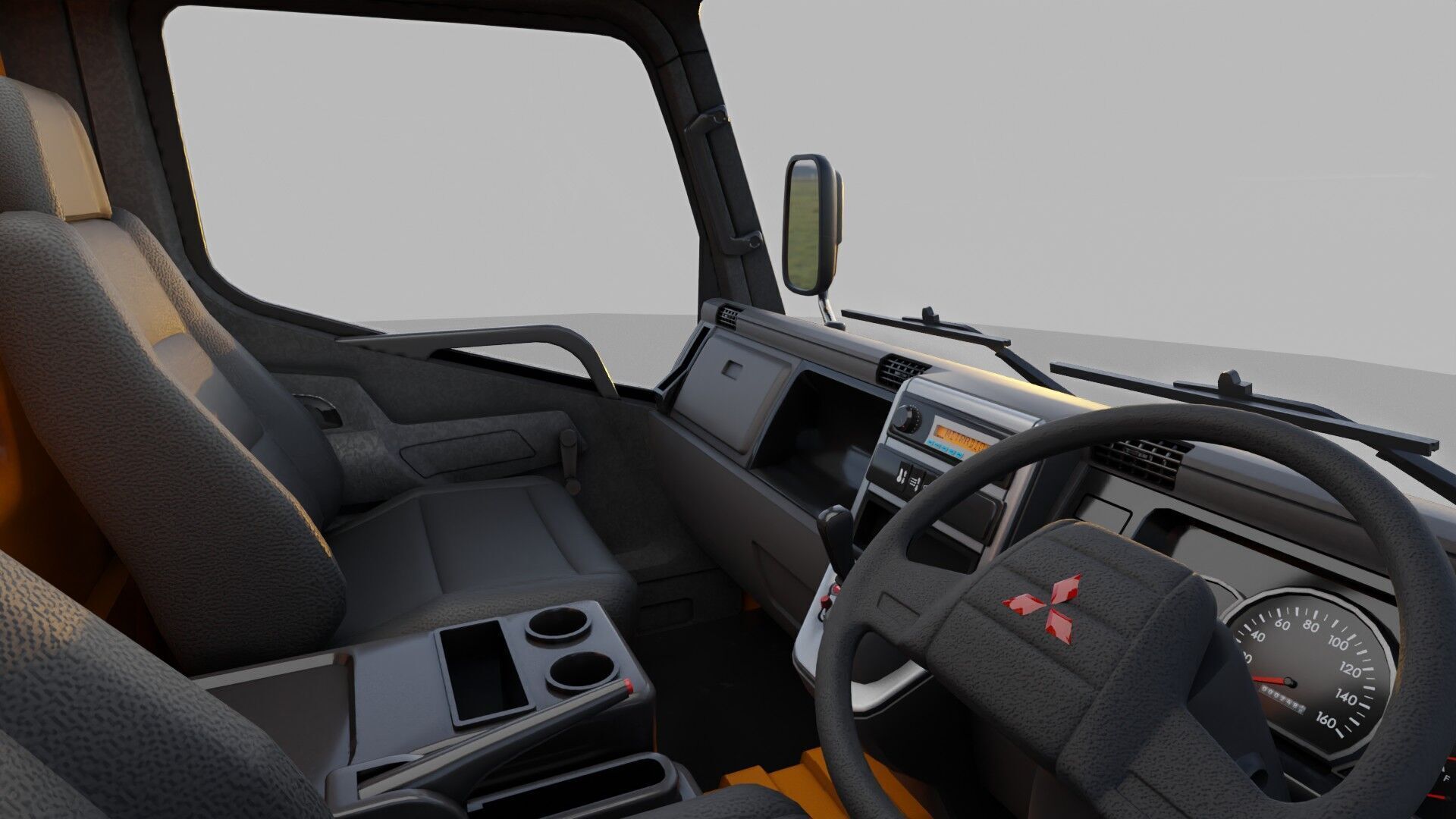 Mitsubishi fuso canter box truck 3D model_13