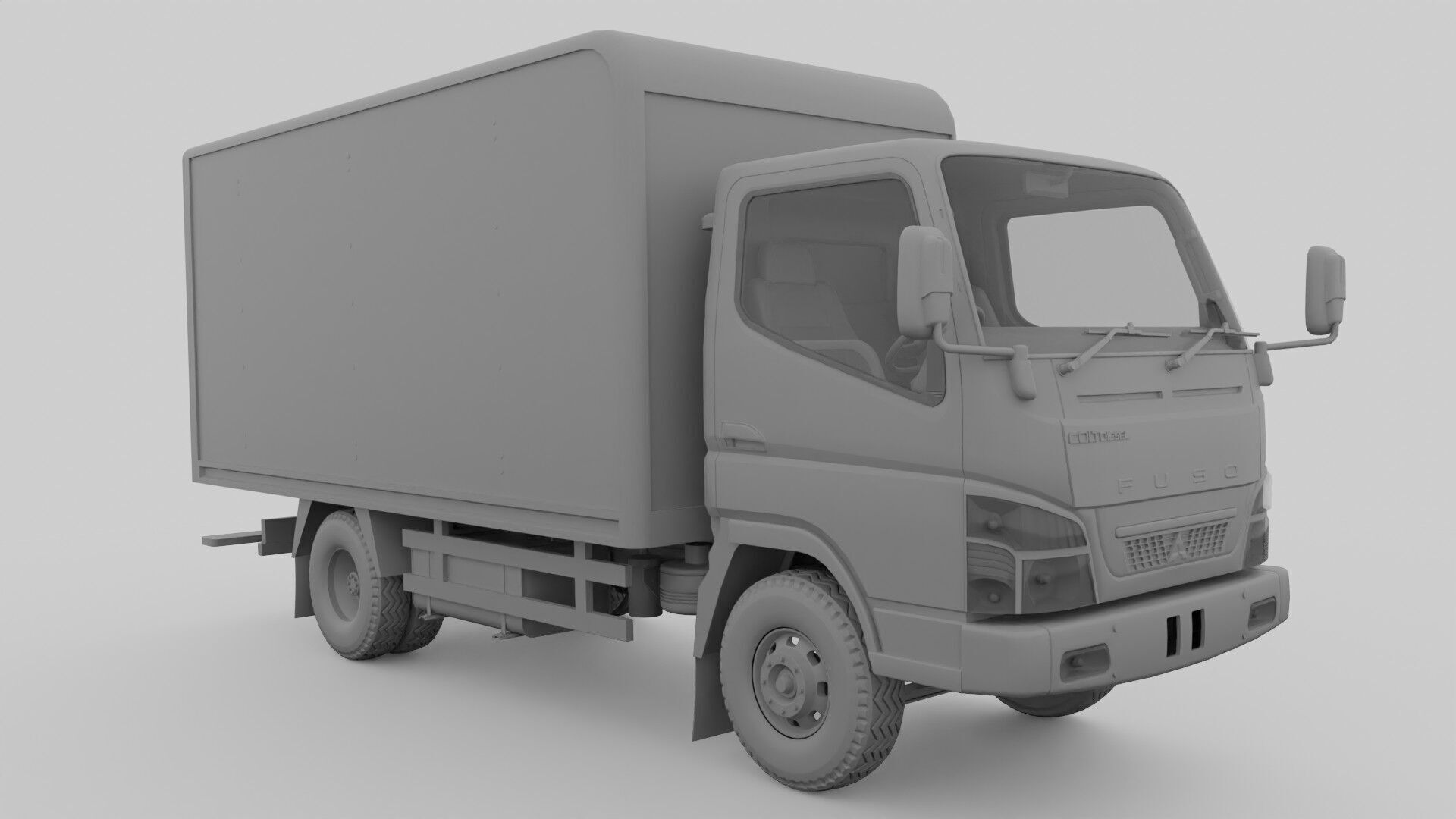 Mitsubishi fuso canter box truck 3D model_9