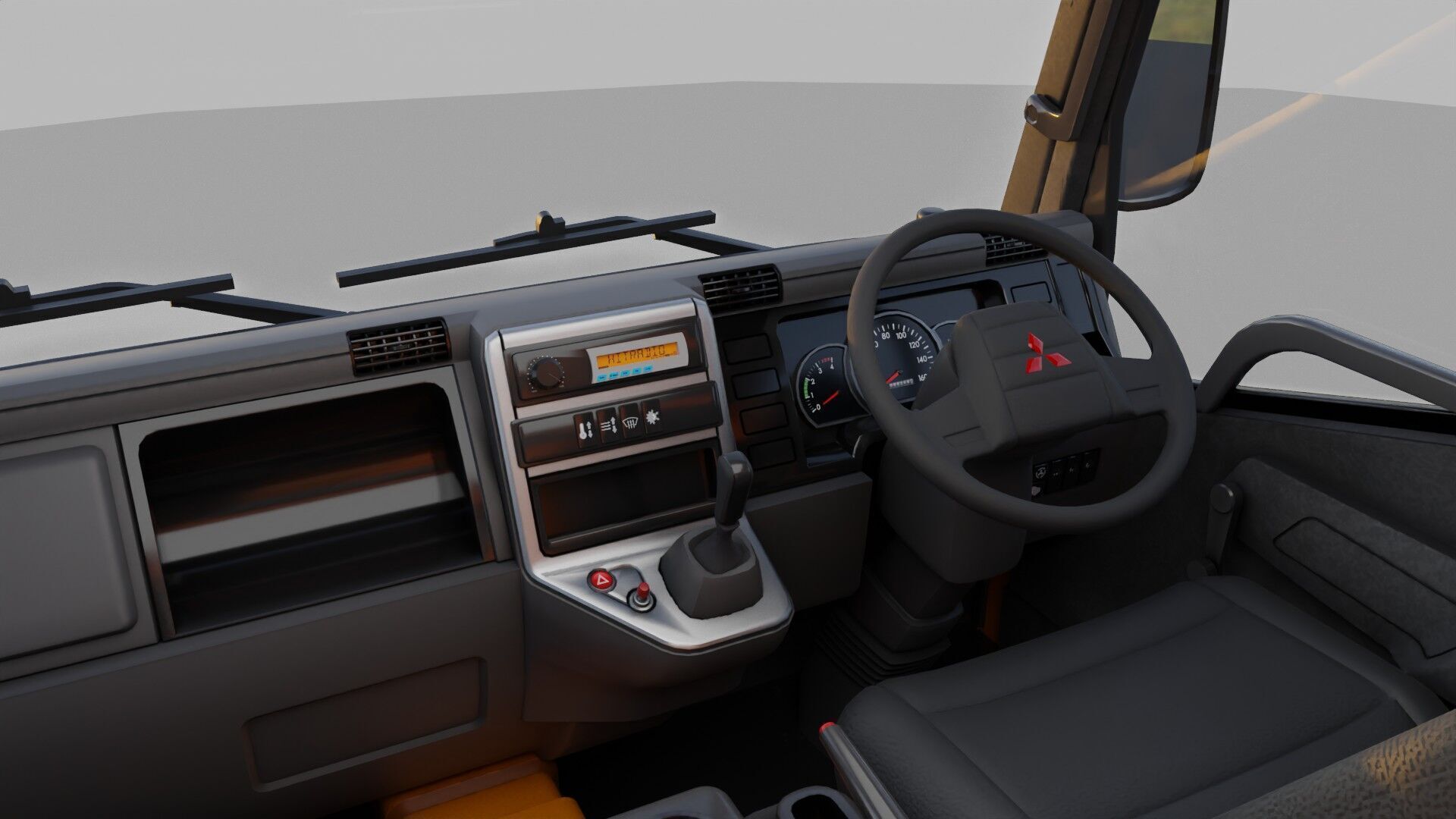 Mitsubishi fuso canter box truck 3D model_12