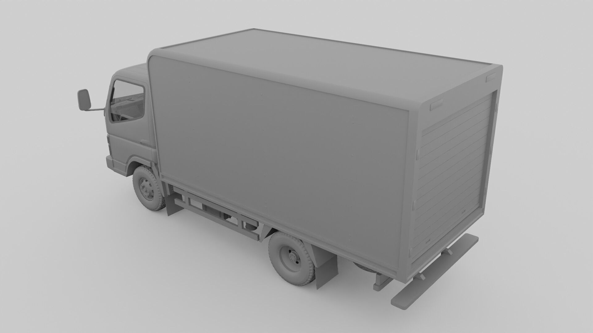 Mitsubishi fuso canter box truck 3D model_10