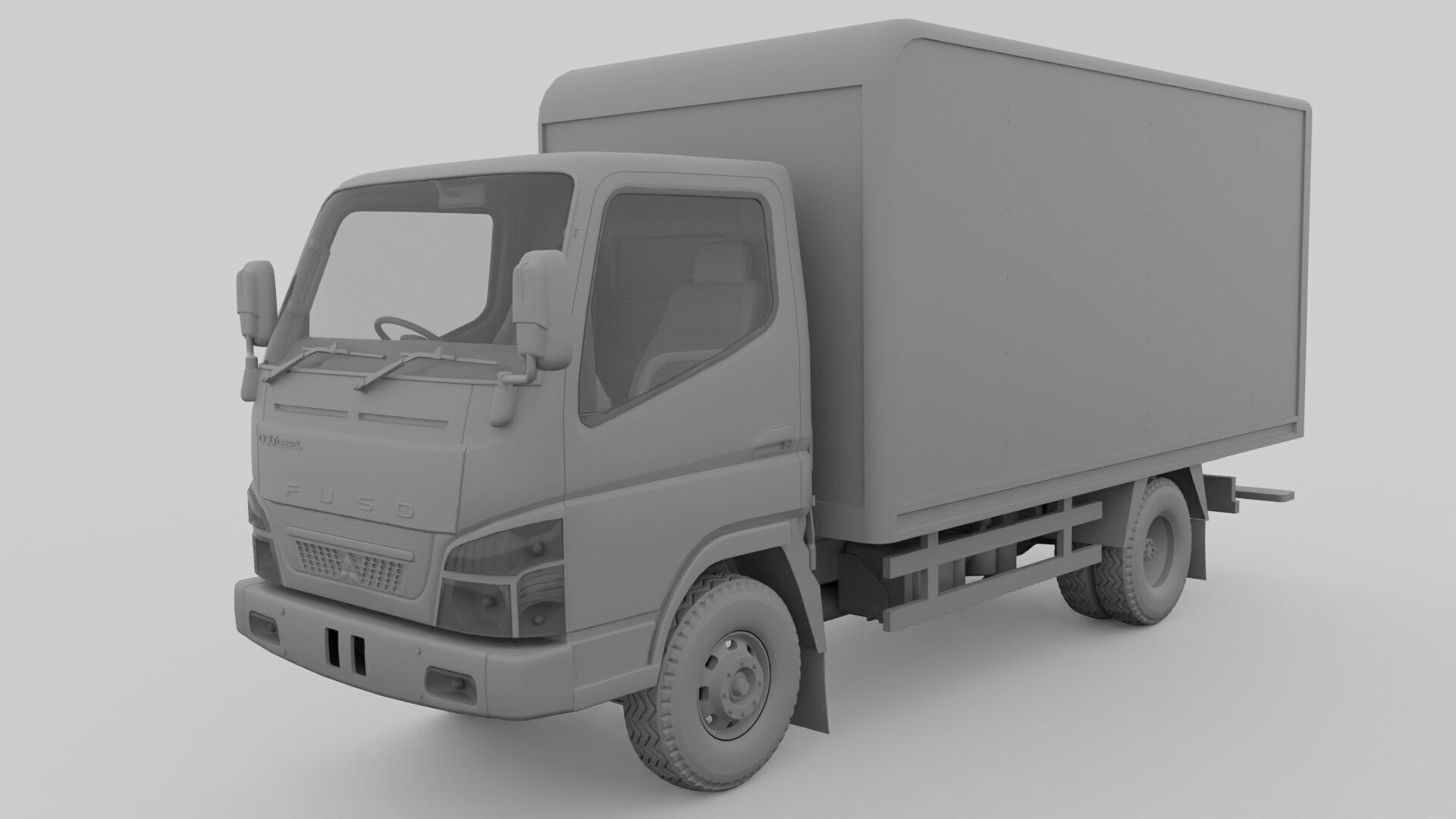Mitsubishi fuso canter box truck 3D model_8