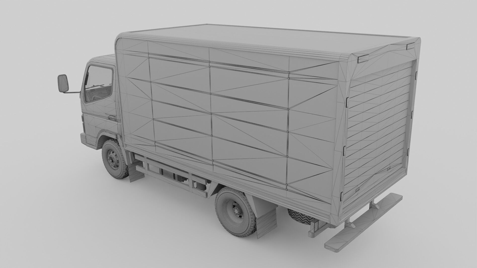 Mitsubishi fuso canter box truck 3D model_5