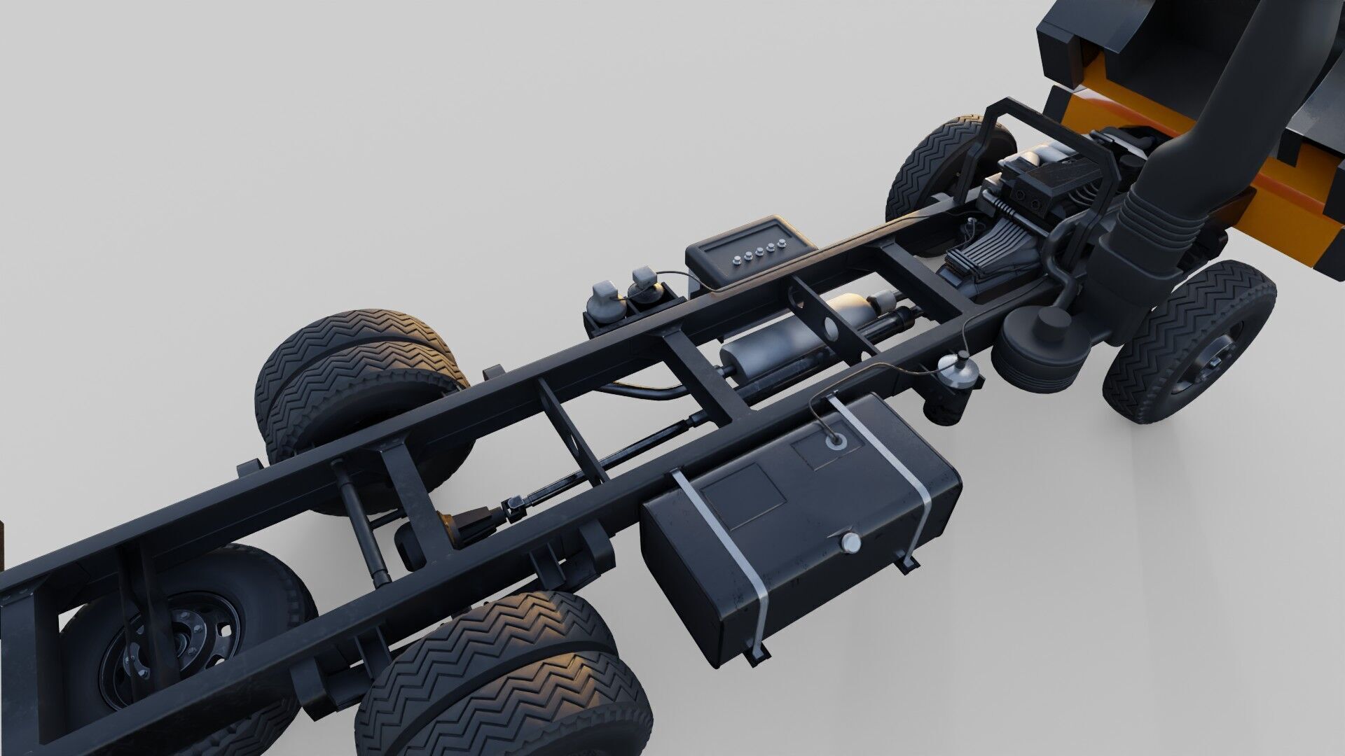 Mitsubishi fuso canter box truck 3D model_19