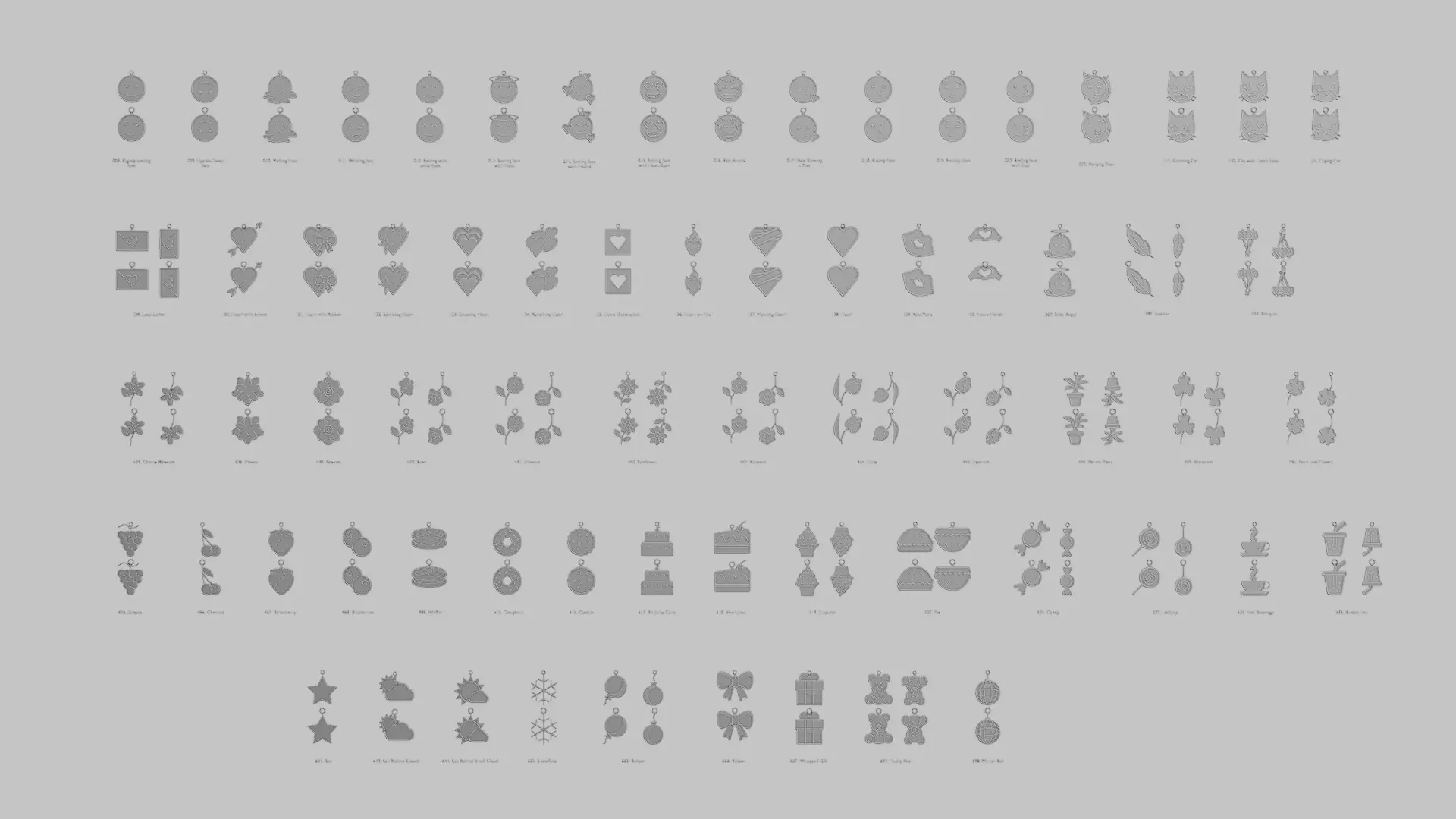 Pastel Dreams STL Pendant Collection 3D print model_0