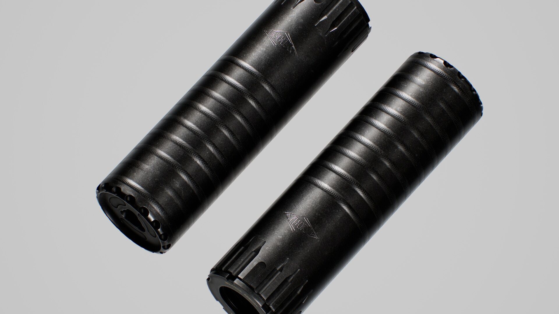 YHM R9 9mm Suppressor Low-poly 3D model_1