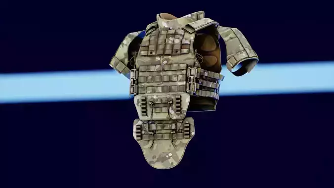 TYR TACTICAL MALE PICO MVW DSX PLATE CARRIER Low-poly 3D model