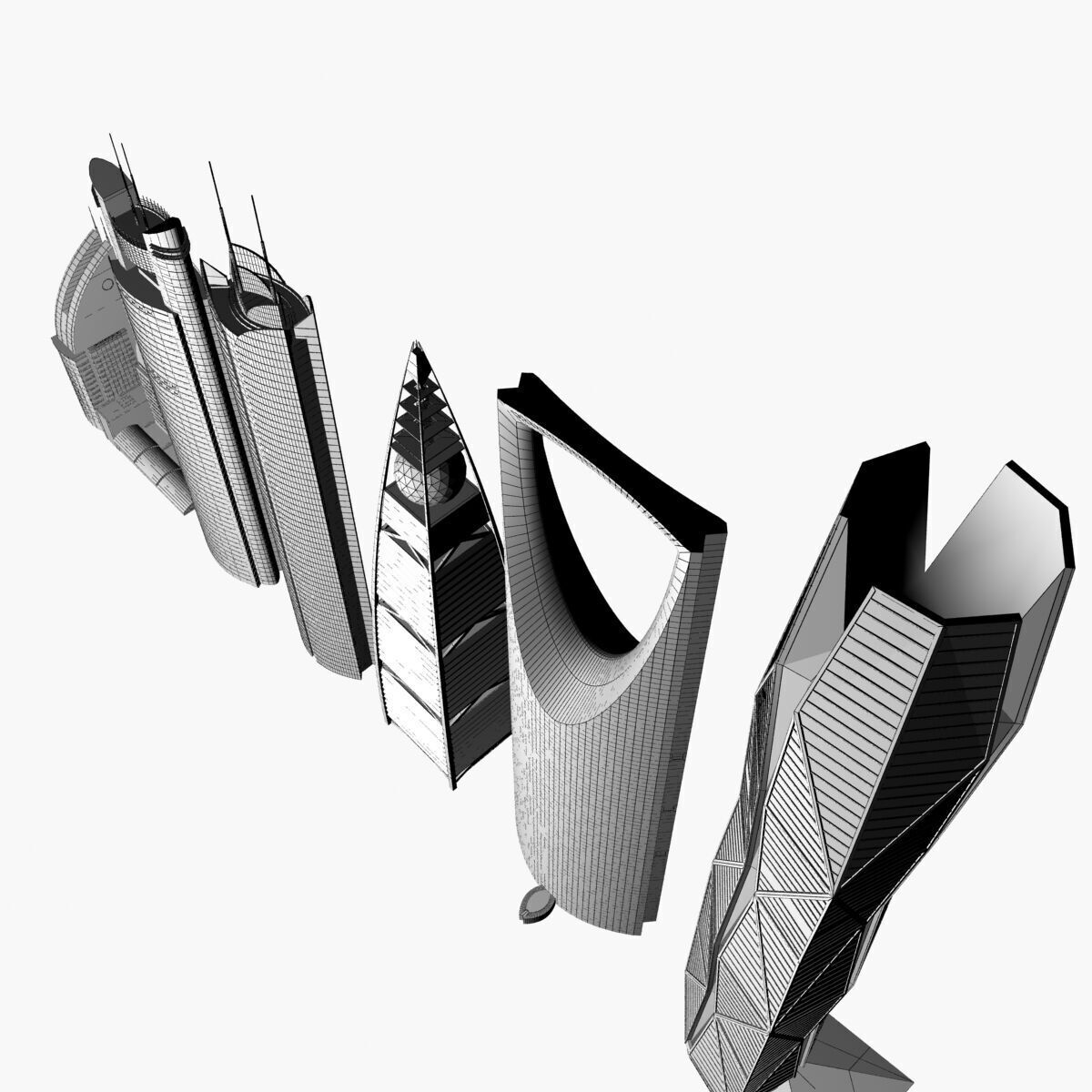 Riyadh Buildings 3D model_8