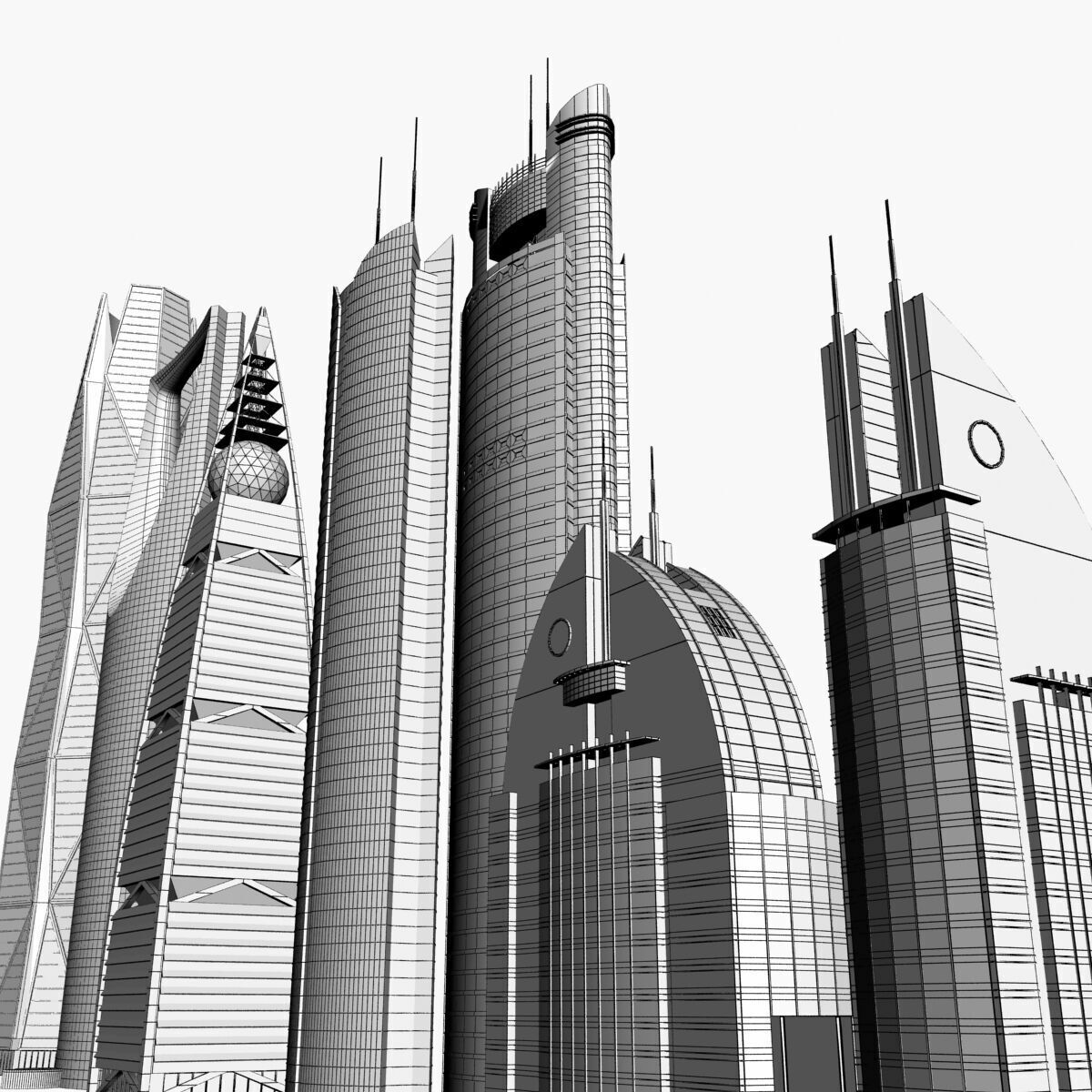 Riyadh Buildings 3D model_9