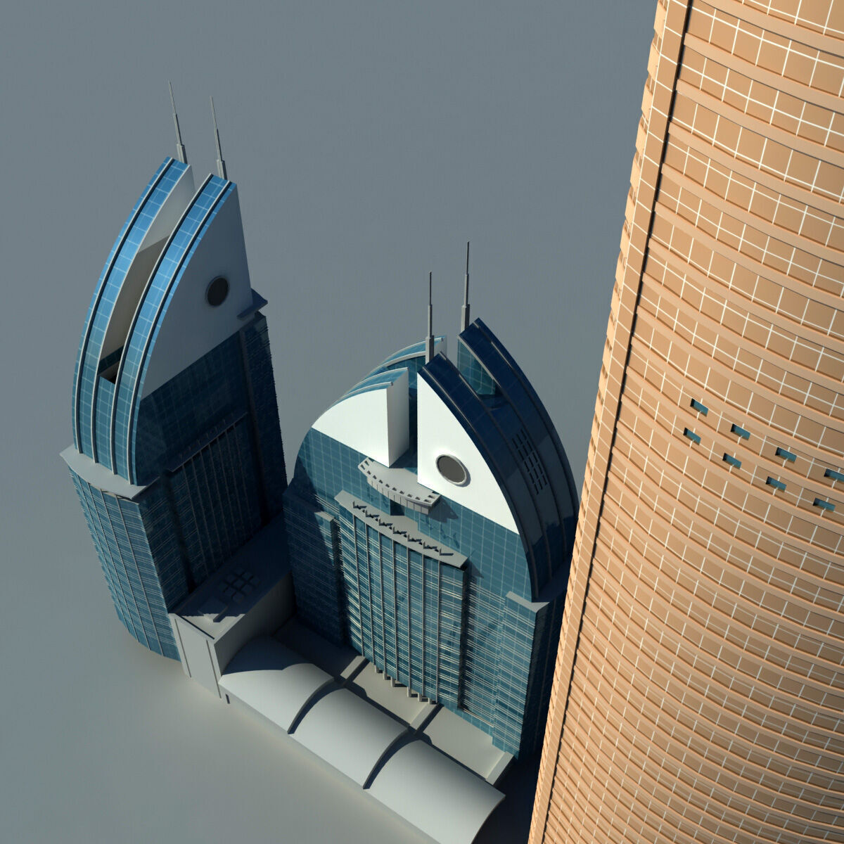 Riyadh Buildings 3D model_4
