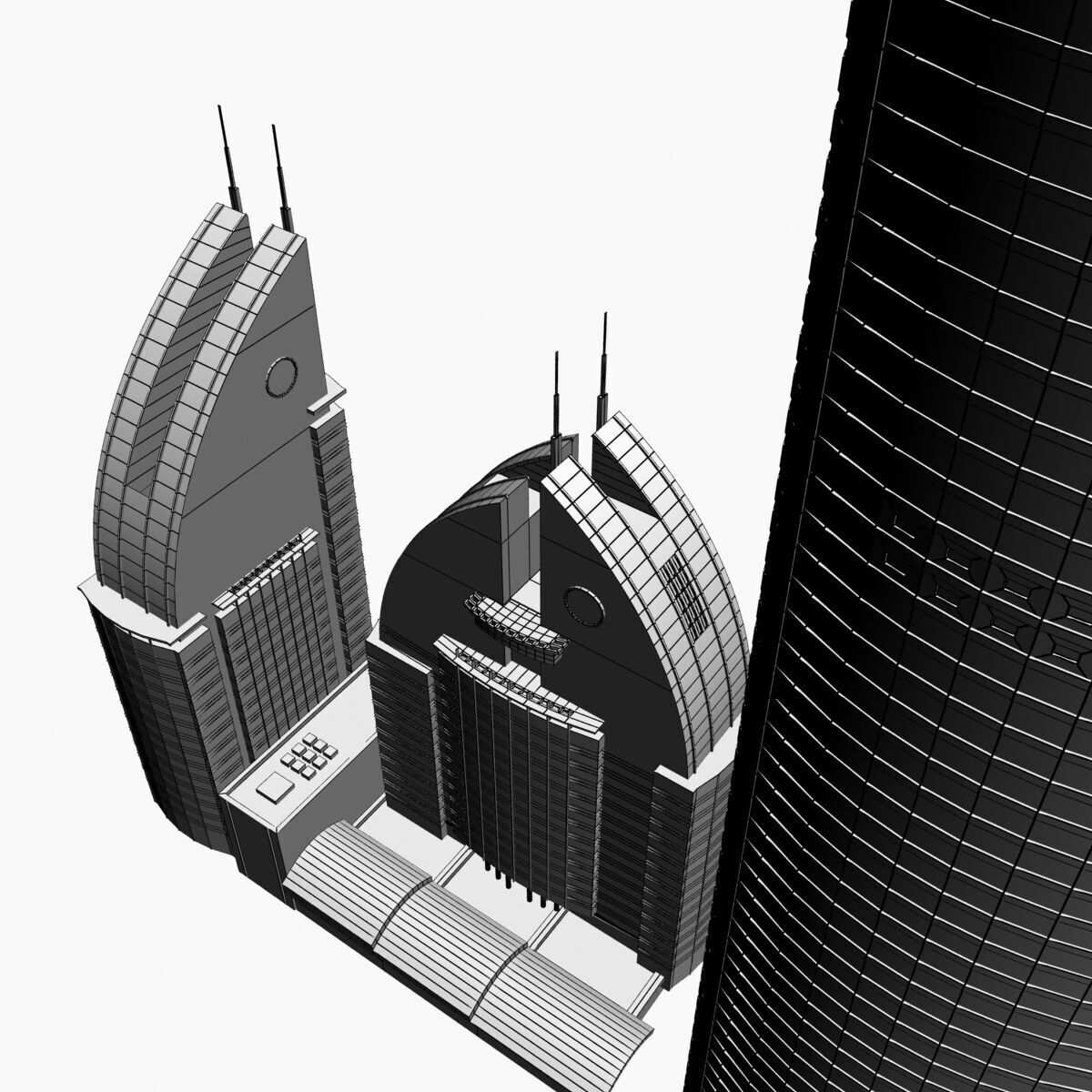 Riyadh Buildings 3D model_7