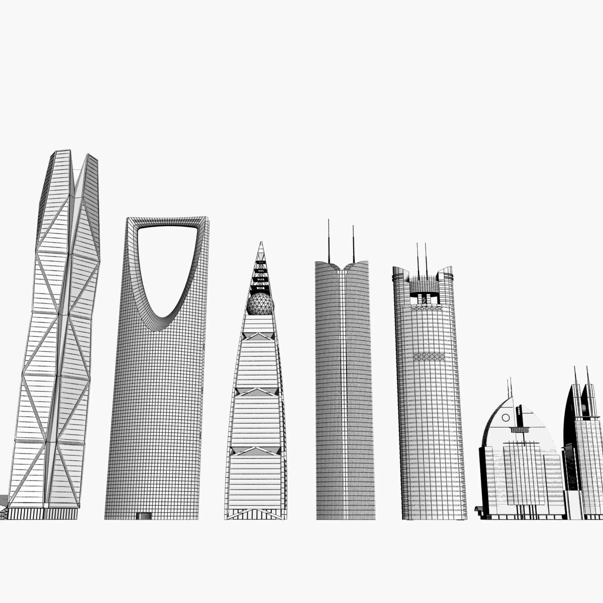 Riyadh Buildings 3D model_11