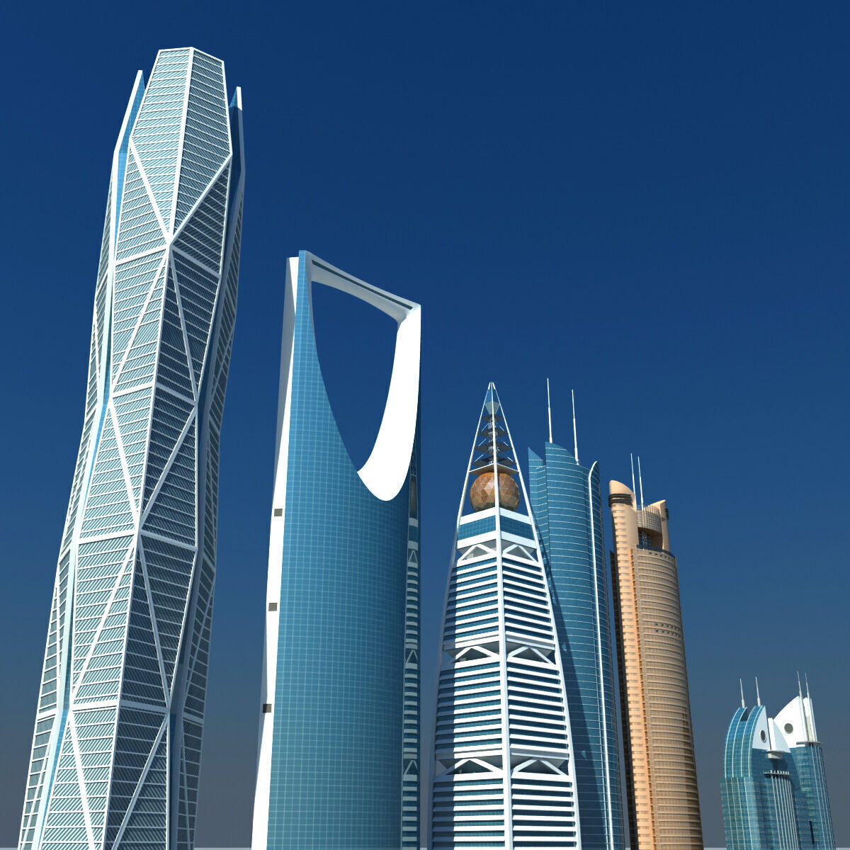 Riyadh Buildings 3D model_1