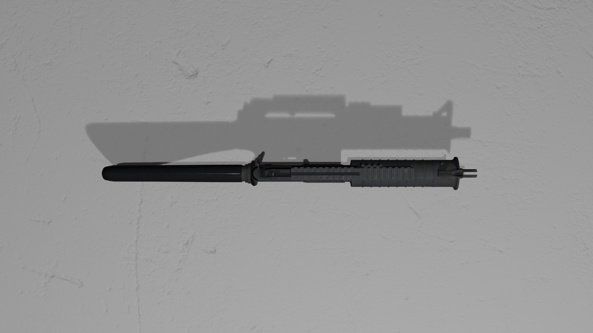 3D model Low Poly M16 45 Cal Carbine Game Ready SMG VR / AR / low