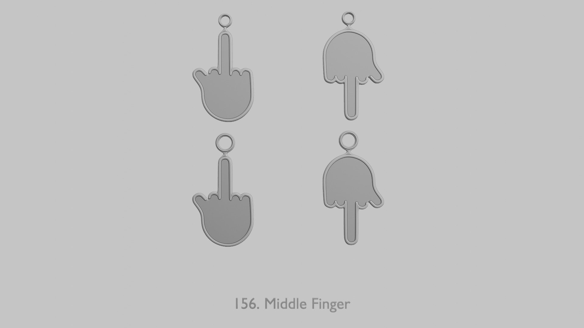 Punk Attitude STL Pendant Collection 3D print model_16