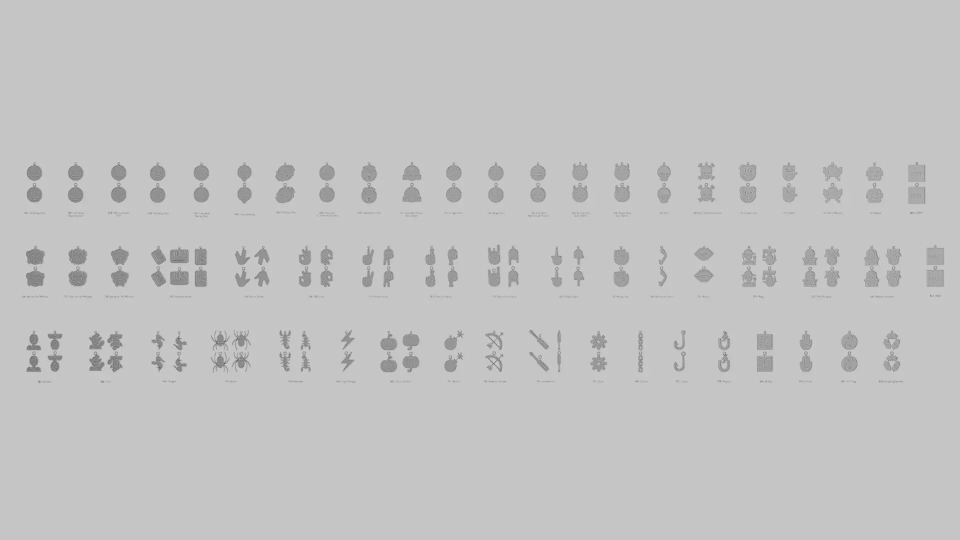 Punk Attitude STL Pendant Collection 3D print model_0