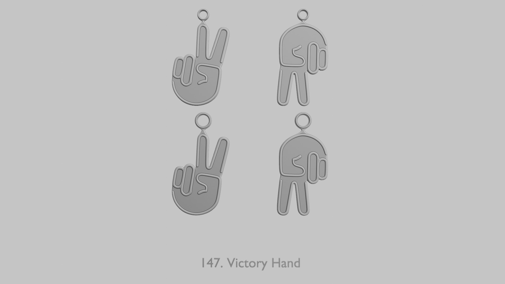 Punk Attitude STL Pendant Collection 3D print model_29