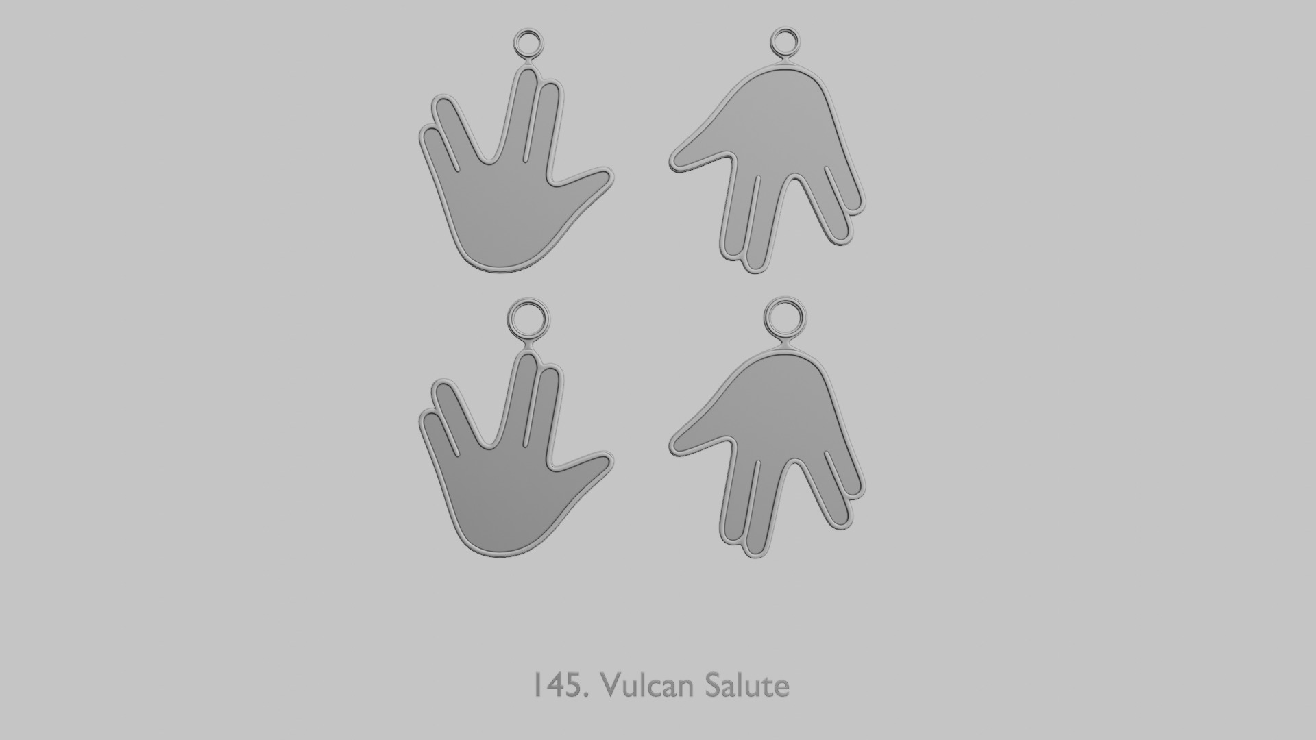 Punk Attitude STL Pendant Collection 3D print model_5