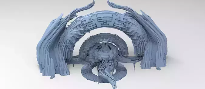 Sci fi Ocean water Temples