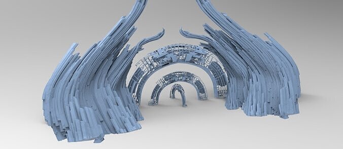Cliff tower ring city alleyway  3D model