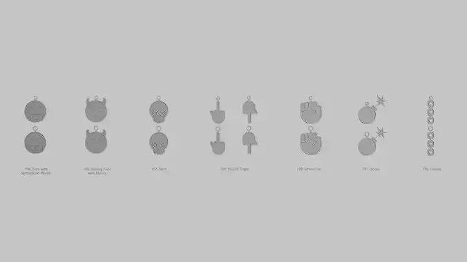 Punk Attitude Mini STL Pendant Collection